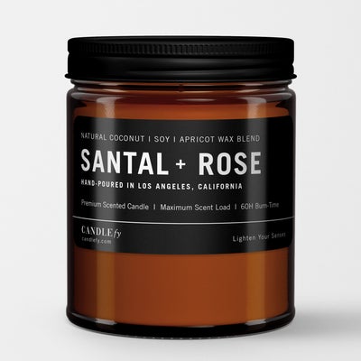 SANTAL AND ROSE BLACK LABEL EDITION CANDLE - Kingfisher Road - Online Boutique