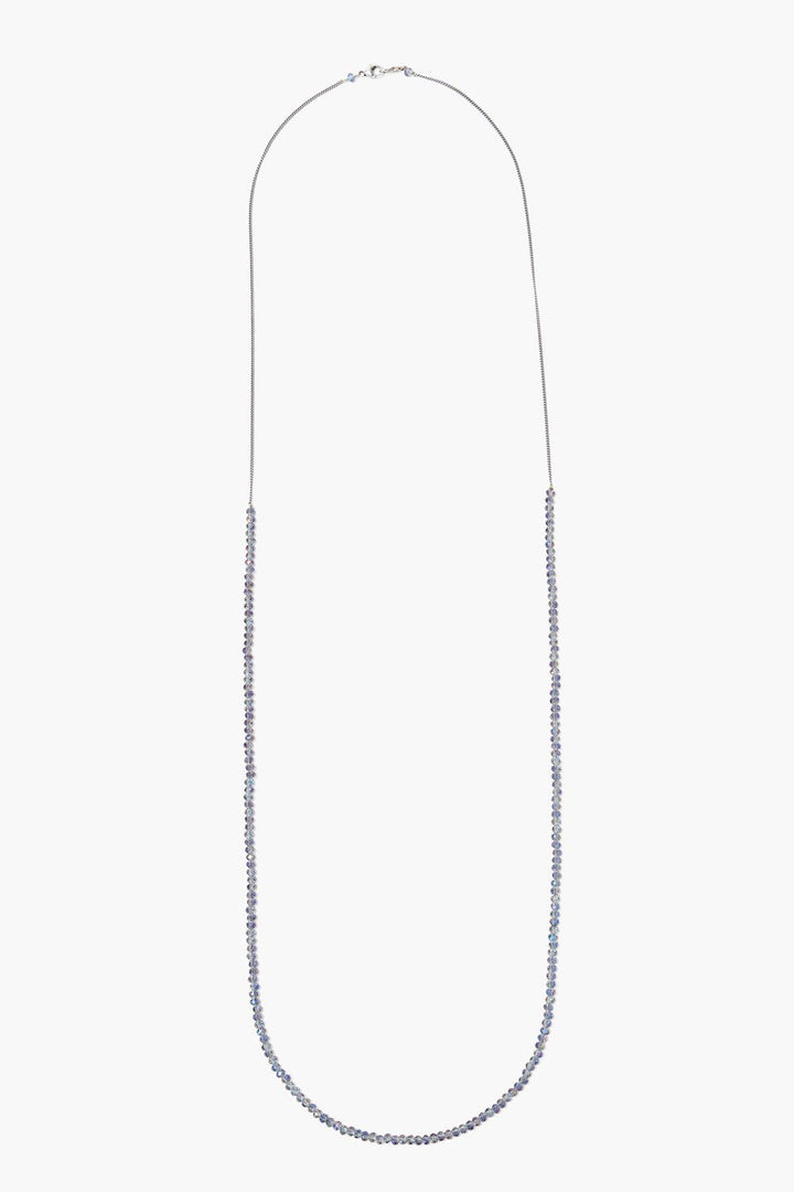 PURPLE CRYSTAL LONG LAYERING NECKLACE - Kingfisher Road - Online Boutique