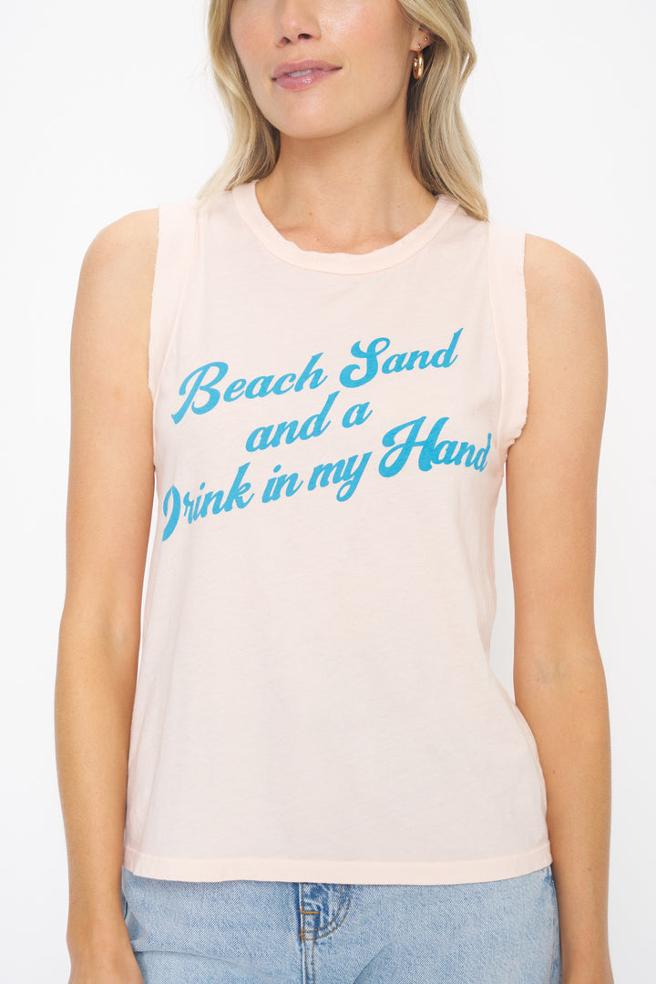 CREOLE PINK DRINK IN HAND TANK - Kingfisher Road - Online Boutique