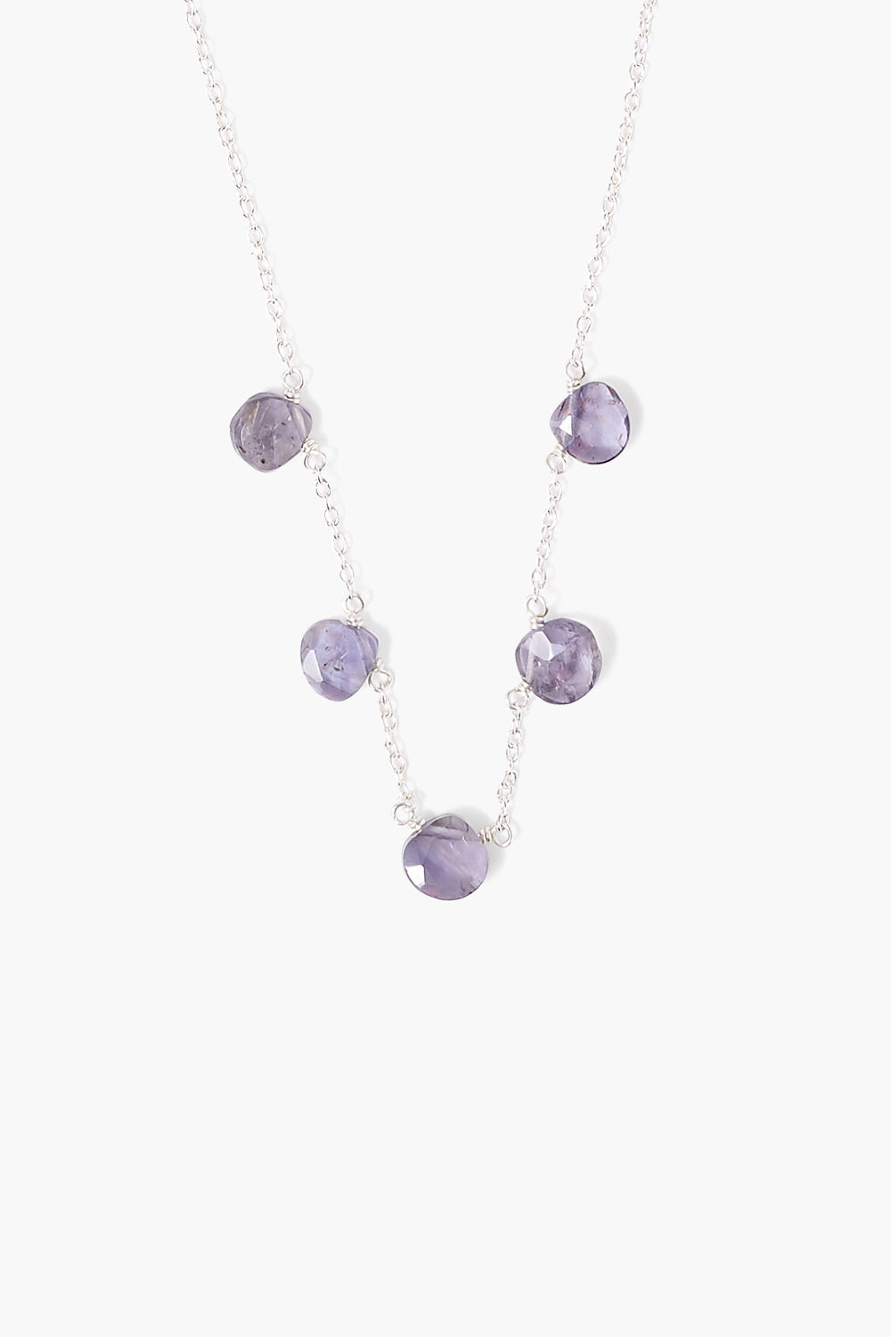 IOLITE 5 STONE NECKLACE - Kingfisher Road - Online Boutique