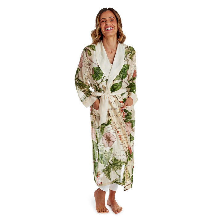 HONEYSUCKLE PRINT ROBE GOWN - Kingfisher Road - Online Boutique