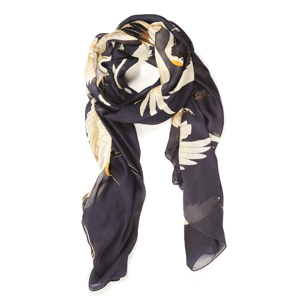 HERON LIGHTWEIGHT PRINT SCARF - Kingfisher Road - Online Boutique