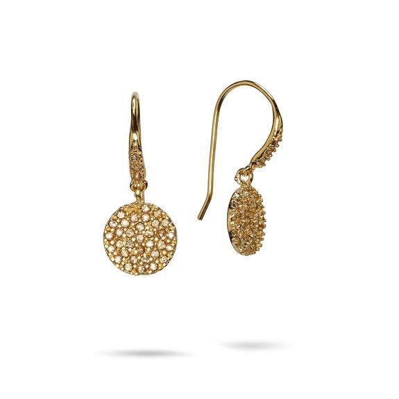 GOLD COSMOS DISC EARRINGS - Kingfisher Road - Online Boutique