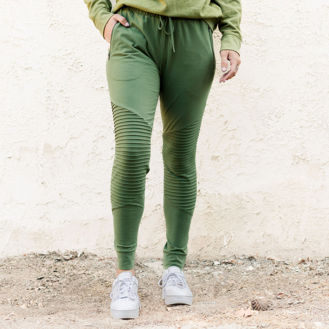 SAMANTHA FITTED JOGGER - MOSS - Kingfisher Road - Online Boutique