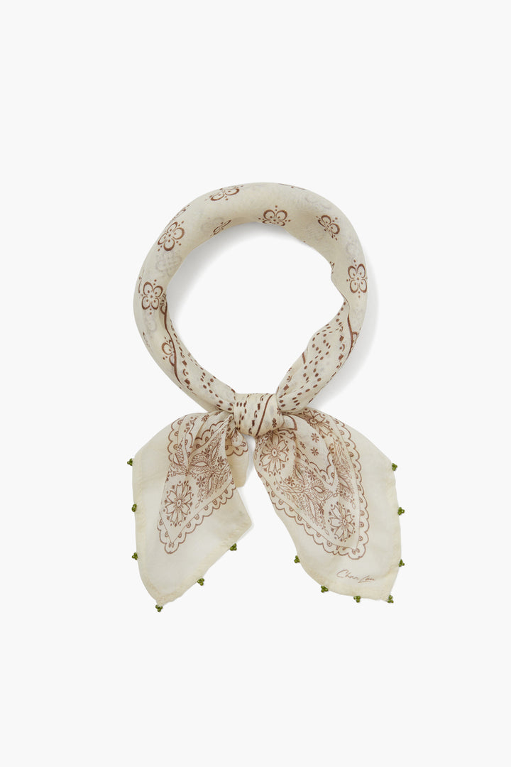 DAINTY FLORAL  BANDANA - ANTIQUE WHITE - Kingfisher Road - Online Boutique