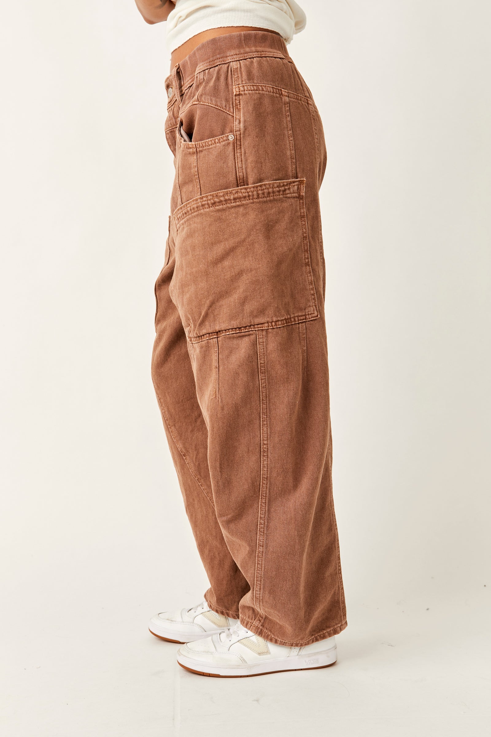 パンツ Andequal wide fringe denim pants BROWN Tassel Trim Washed Wide-Leg Jeans in Caramel - Retro, Indie and