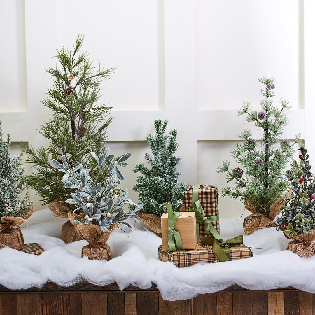 FROSTED EVERGREEN TREES-SM - Kingfisher Road - Online Boutique
