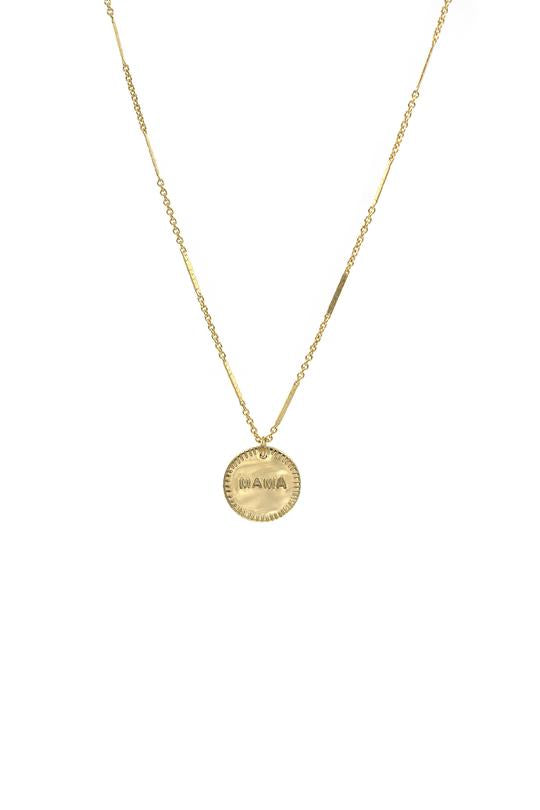 COIN "MAMA" NECKLACE-GOLD - Kingfisher Road - Online Boutique