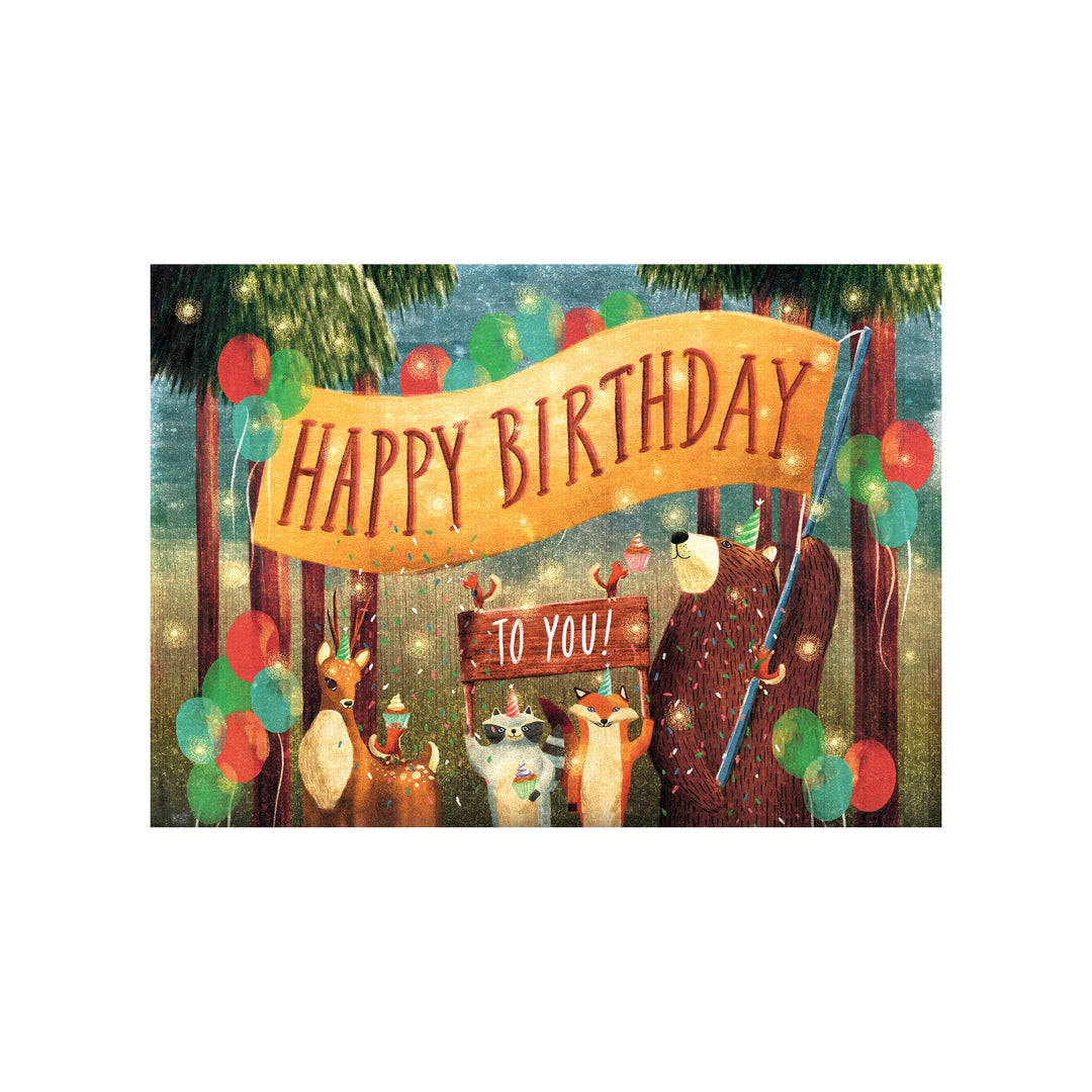 BDAY BANNER ANIMALS IN FOREST BIRTHDAY - Kingfisher Road - Online Boutique