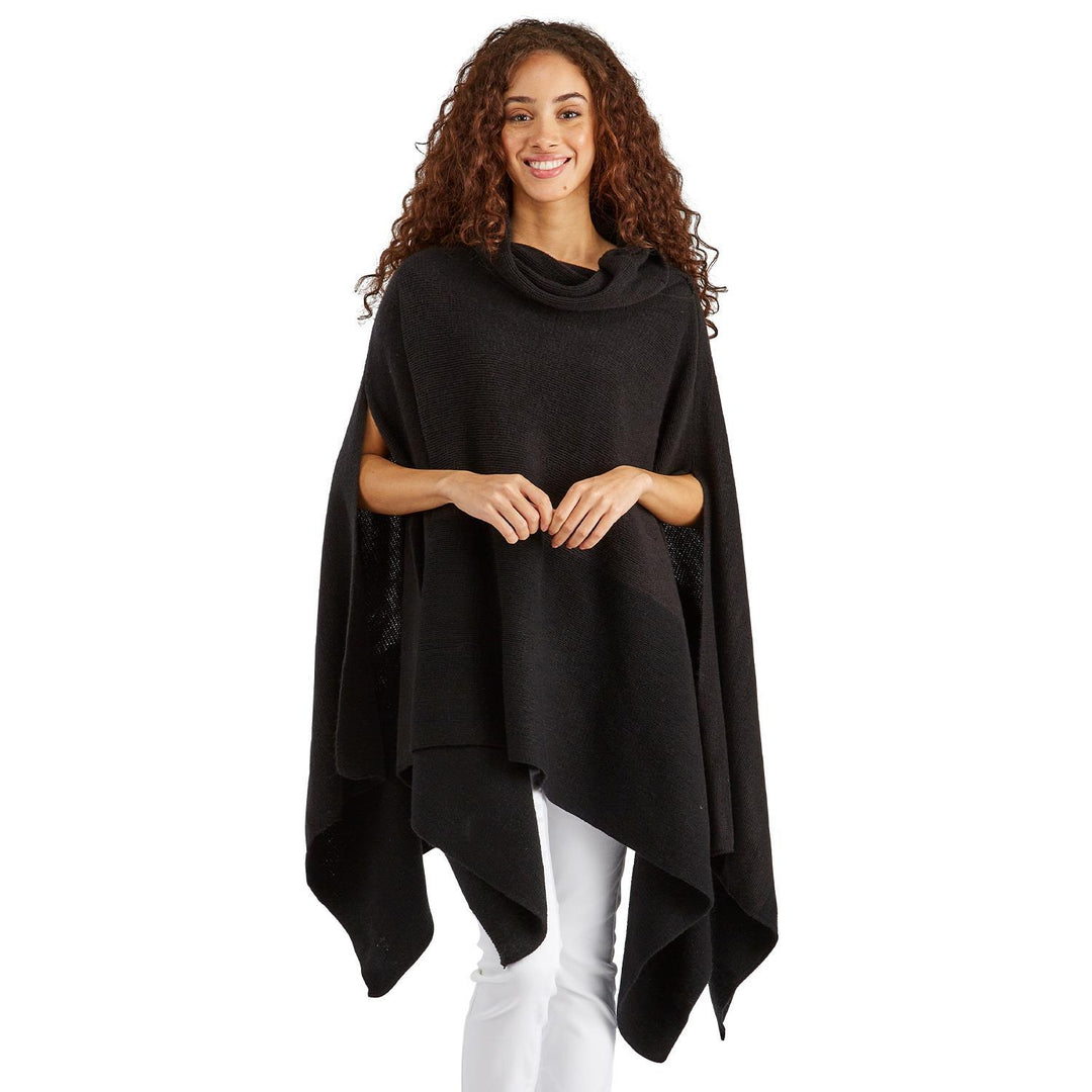 BLACK COLOR BLOCK COWL NECK INFINITY SHAWL - Kingfisher Road - Online Boutique