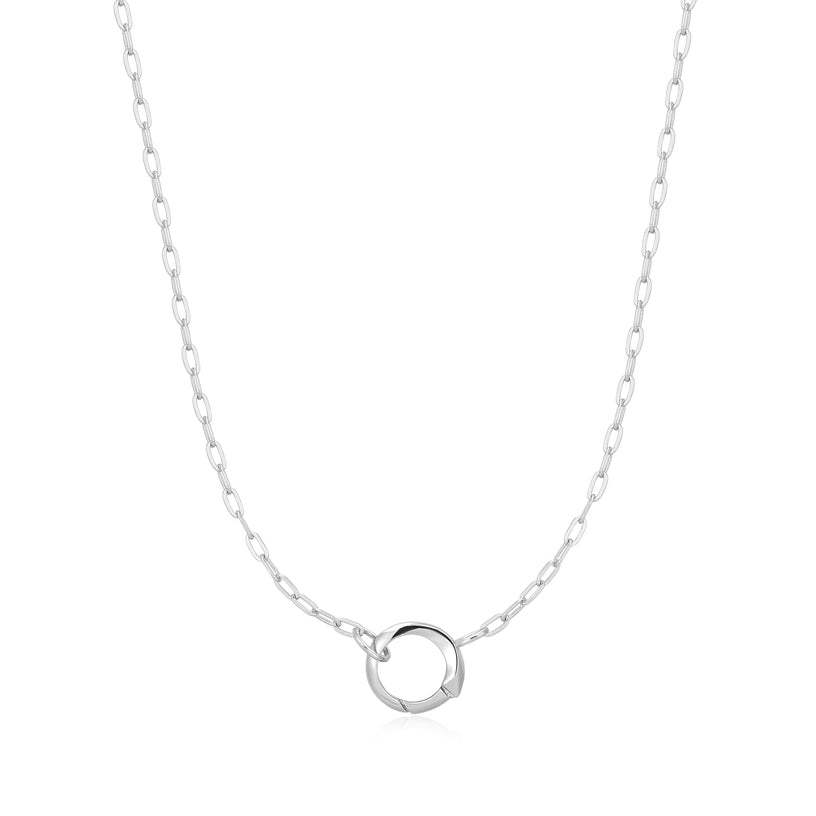 Kingfisher Road Ania Haie SILVER MINI LINK CHARM CONNECTOR NECKLACE