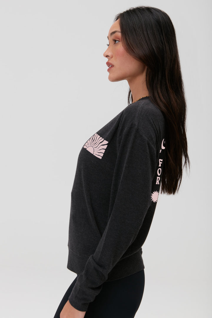 ALL BEINGS SAVASANA PULLOVER- VINTAGE BLACK - Kingfisher Road - Online Boutique