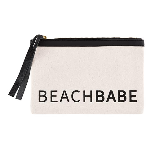 BEACH BABE CANVAS POUCH - Kingfisher Road - Online Boutique