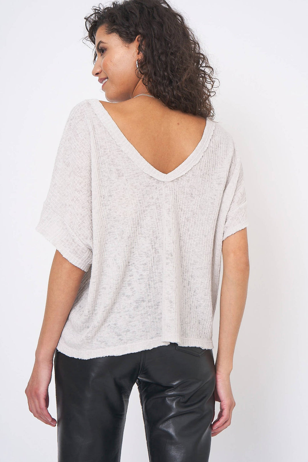 EASY TO LOVE DOUBLE V RIB TEE - Kingfisher Road - Online Boutique