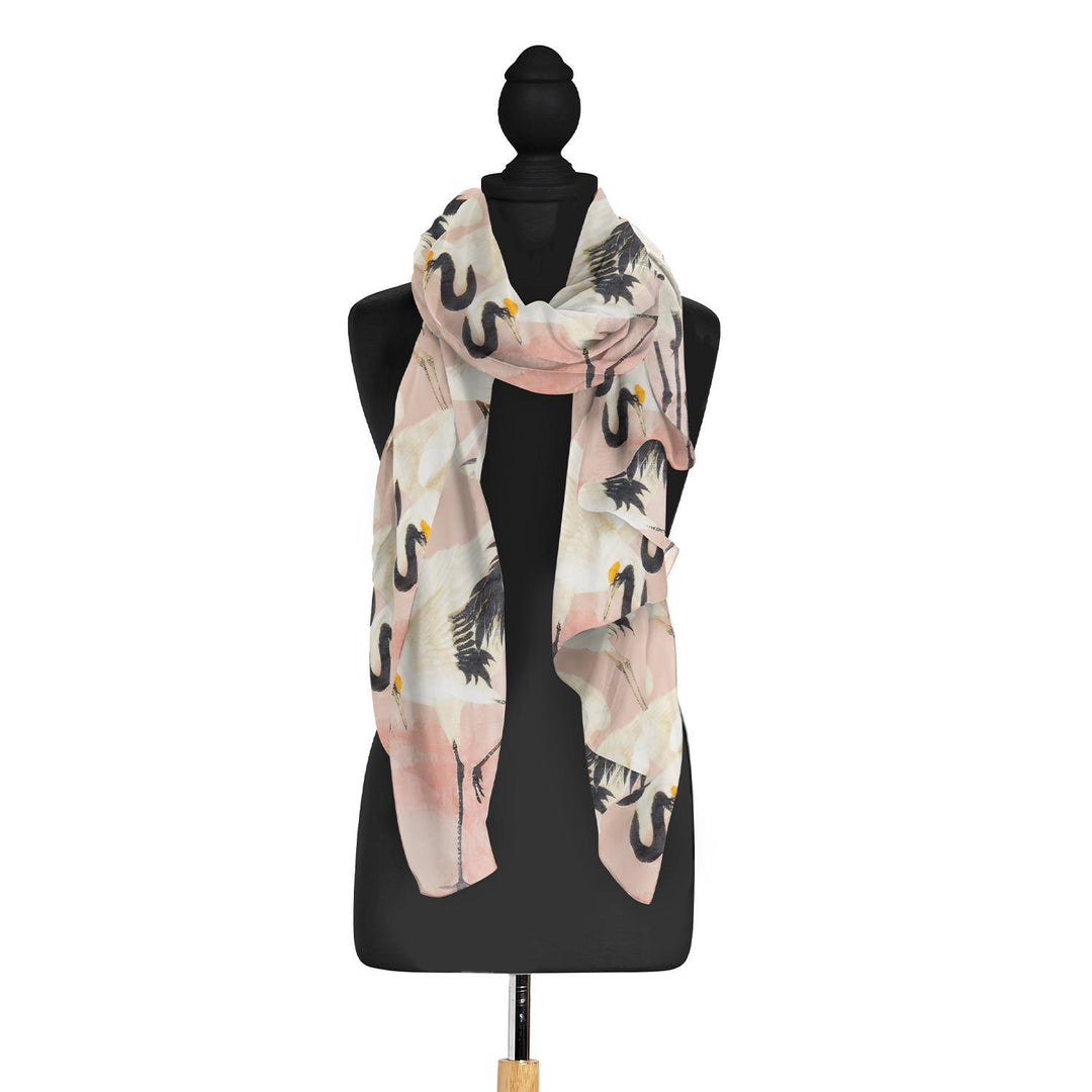 HERON LIGHTWEIGHT PRINT SCARF - Kingfisher Road - Online Boutique
