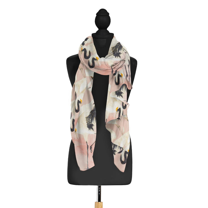 HERON LIGHTWEIGHT PRINT SCARF - Kingfisher Road - Online Boutique