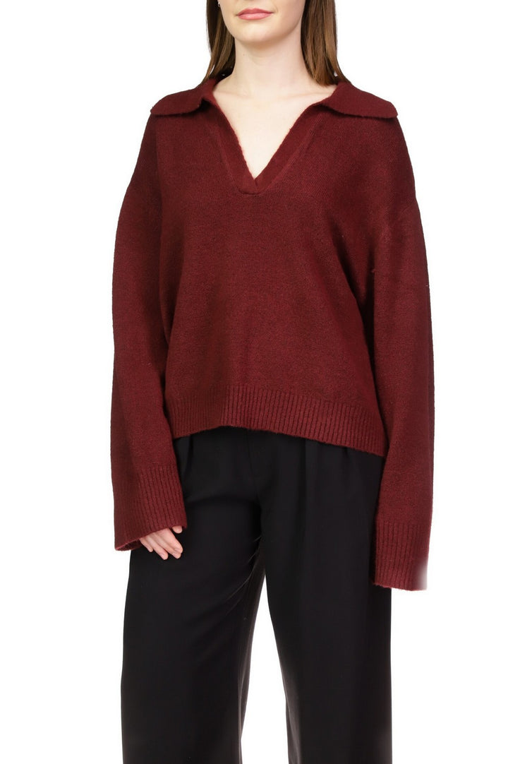 JOHNNY COLLARED SWEATER - SUGAR PLUM - Kingfisher Road - Online Boutique