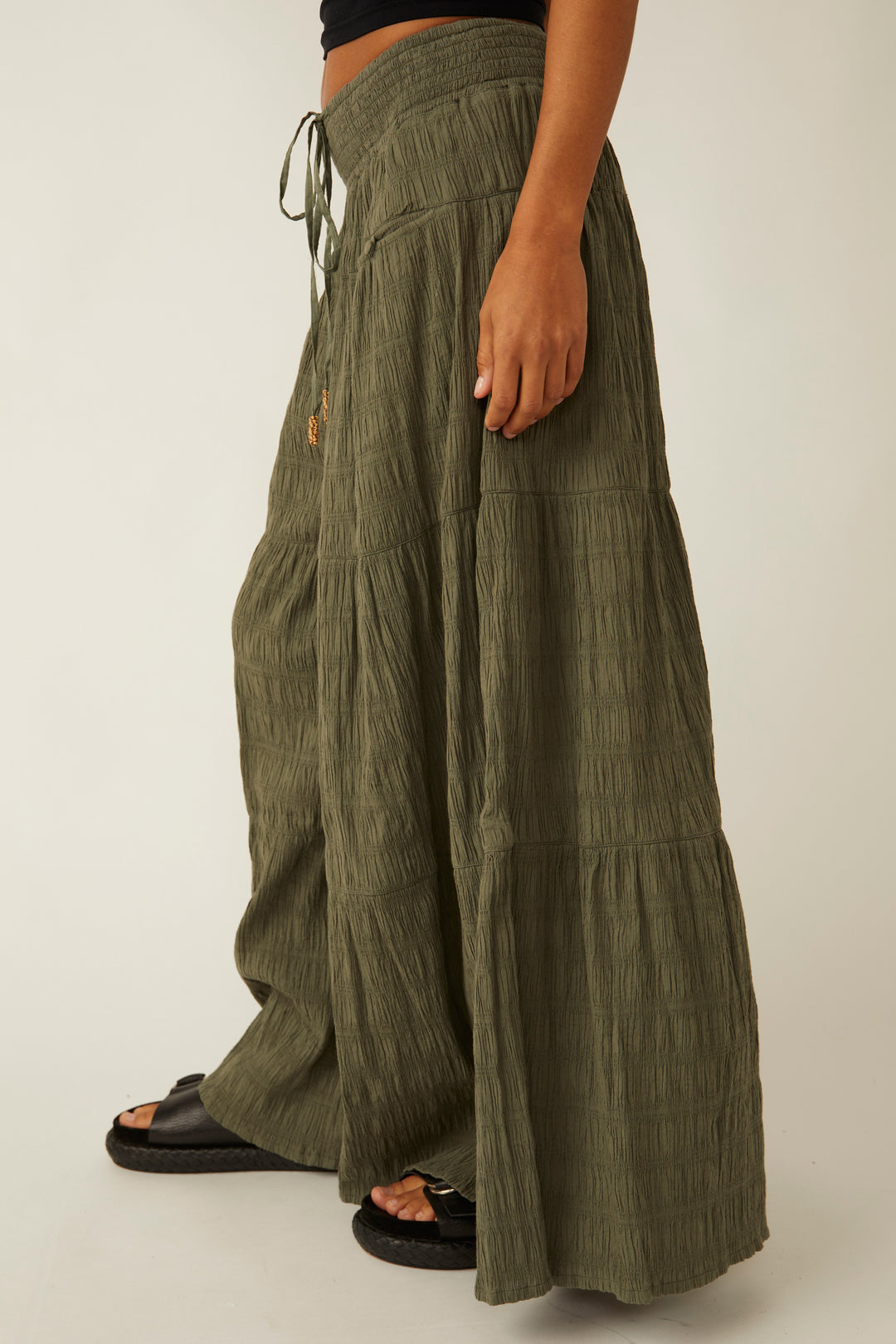 IN PARADISE WIDE LEG PANT-DRIED BASIL - Kingfisher Road - Online Boutique