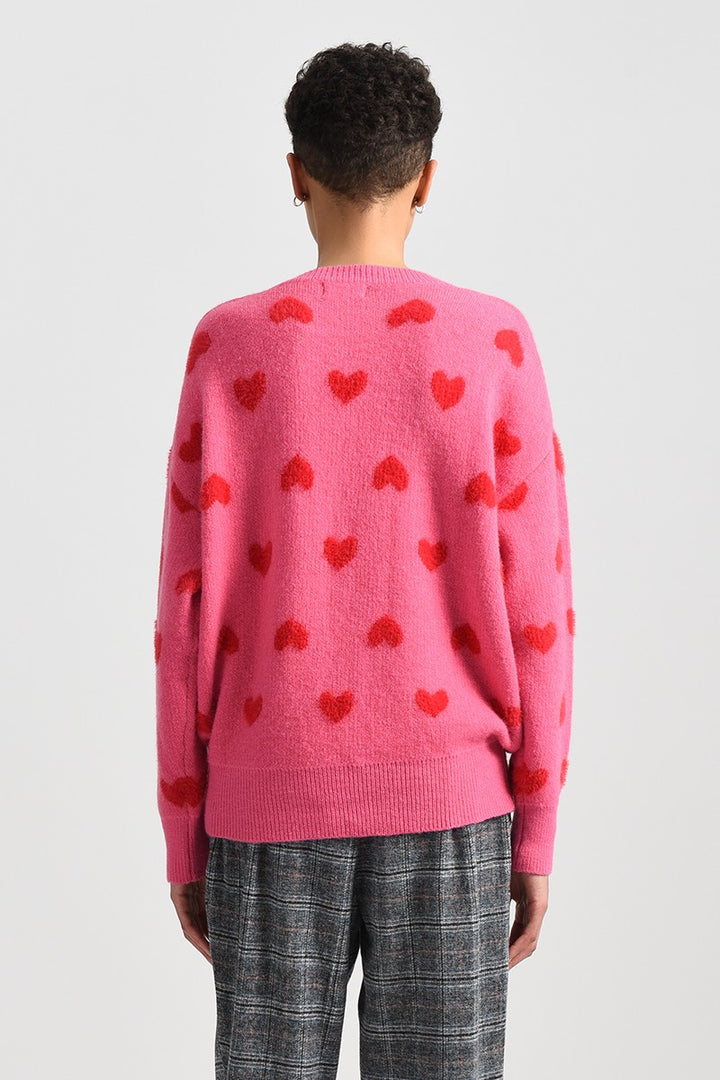 HEART SWEATER - HOT PINK - Kingfisher Road - Online Boutique
