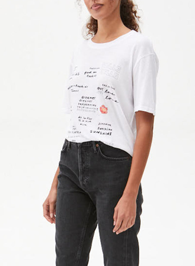 WHITE LAUREN RELAXED FIT EASY TEE - Kingfisher Road - Online Boutique