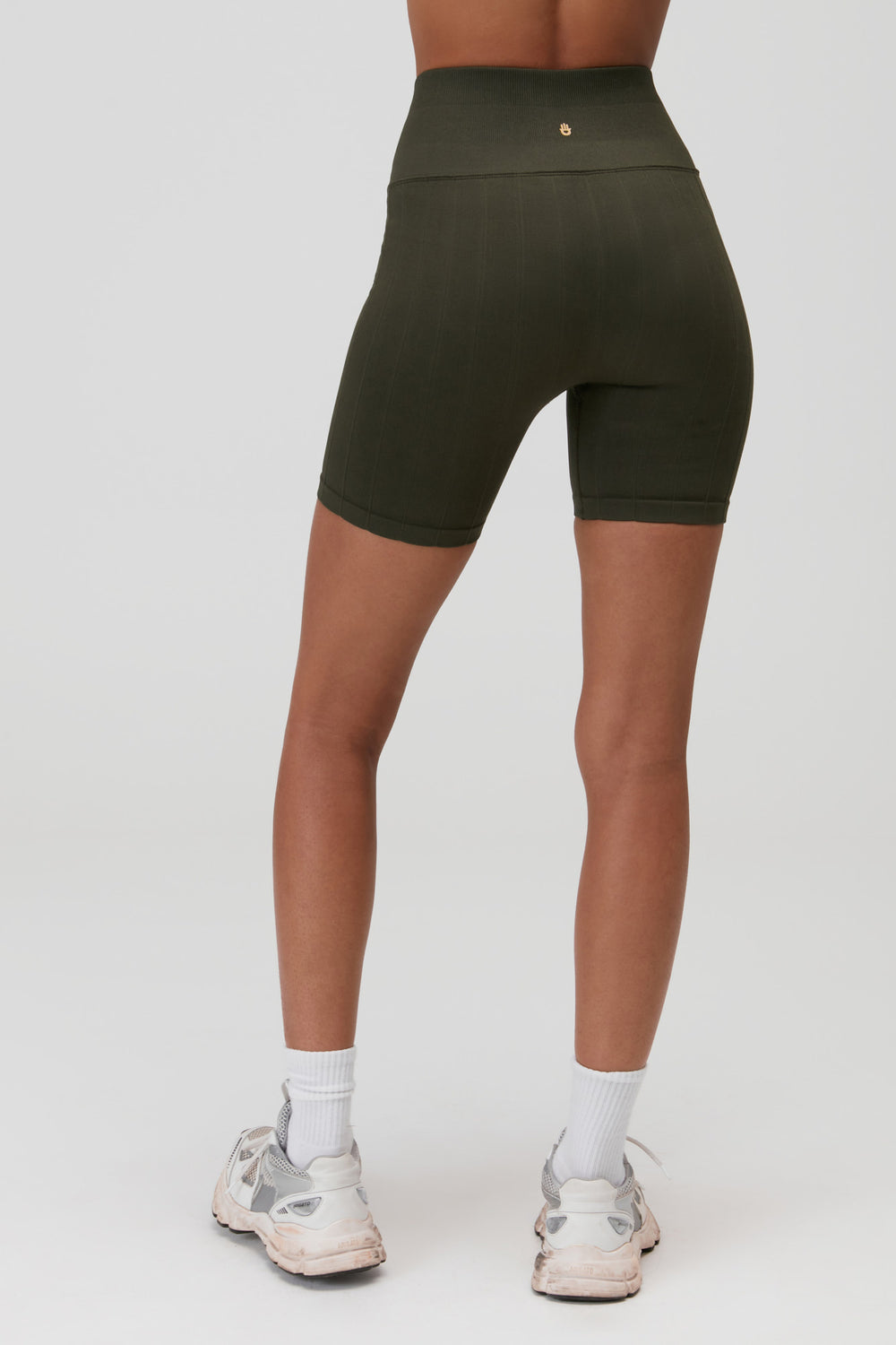 AMARA WIDE RIB BIKER SHORTS - LEAF - Kingfisher Road - Online Boutique