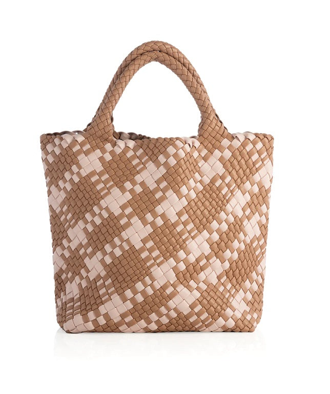 BLYTHE PLAID MINI TOTE - SAND - Kingfisher Road - Online Boutique