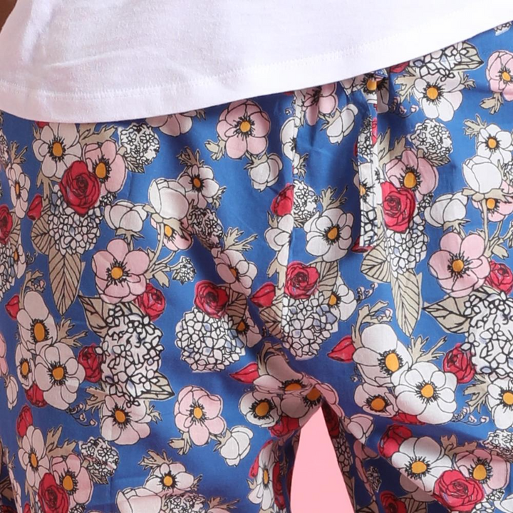 PAJAMA PANT IN A BAG BLUE FLORAL -TONI - Kingfisher Road - Online Boutique