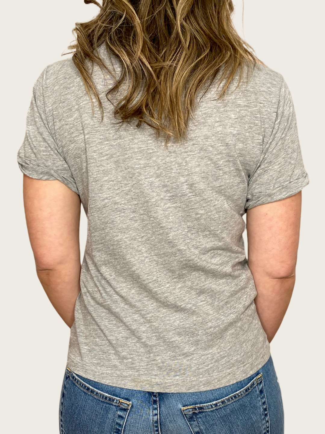 SLOAN ROLLED SLEEVE TEE - HEATHER GREY - Kingfisher Road - Online Boutique