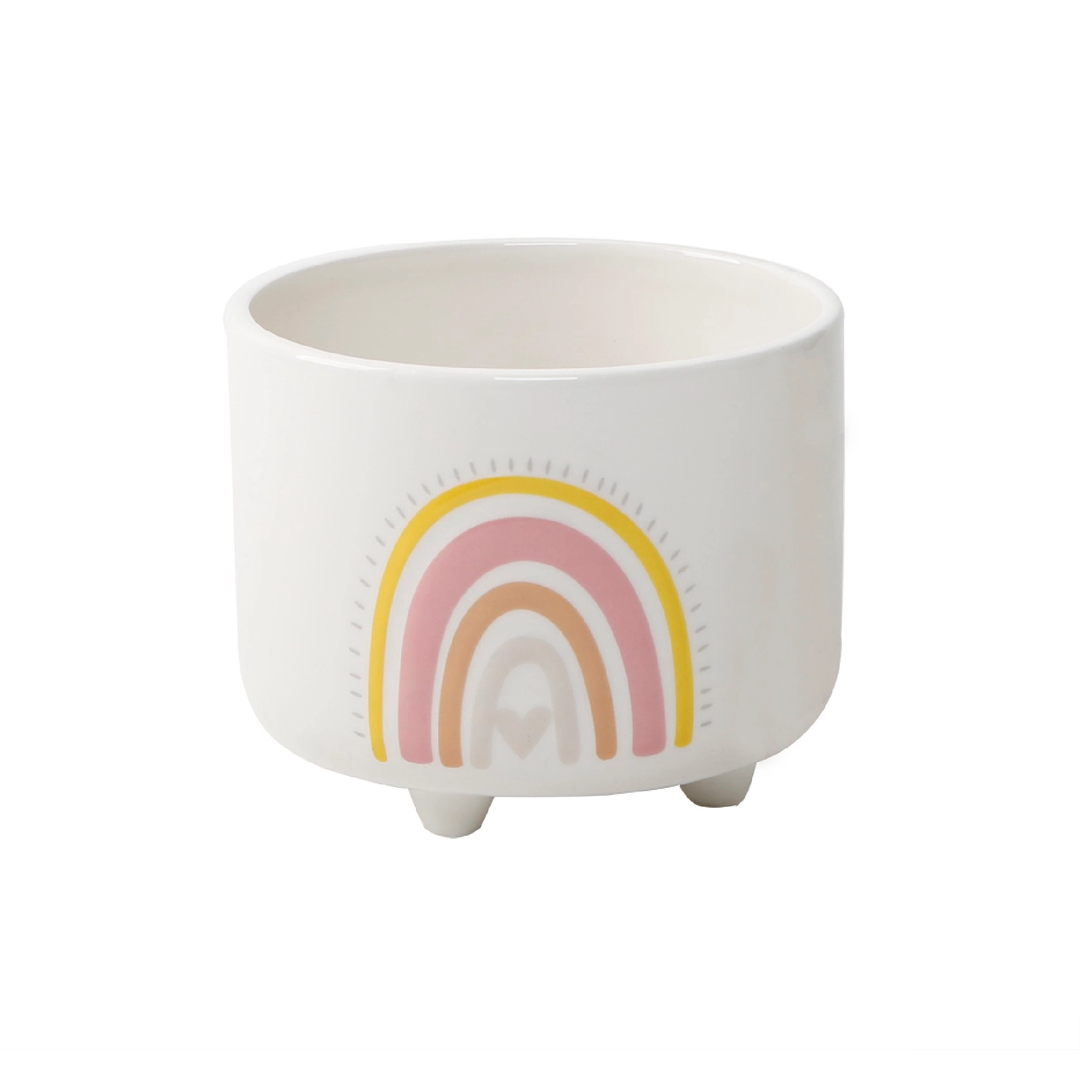 6" PINK RAINBOW FOOTED PLANTER - Kingfisher Road - Online Boutique