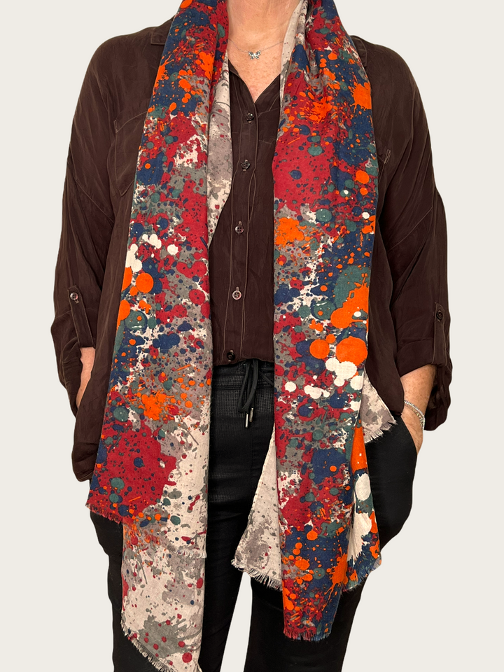 PAINT SPLATTER SCARF - Kingfisher Road - Online Boutique