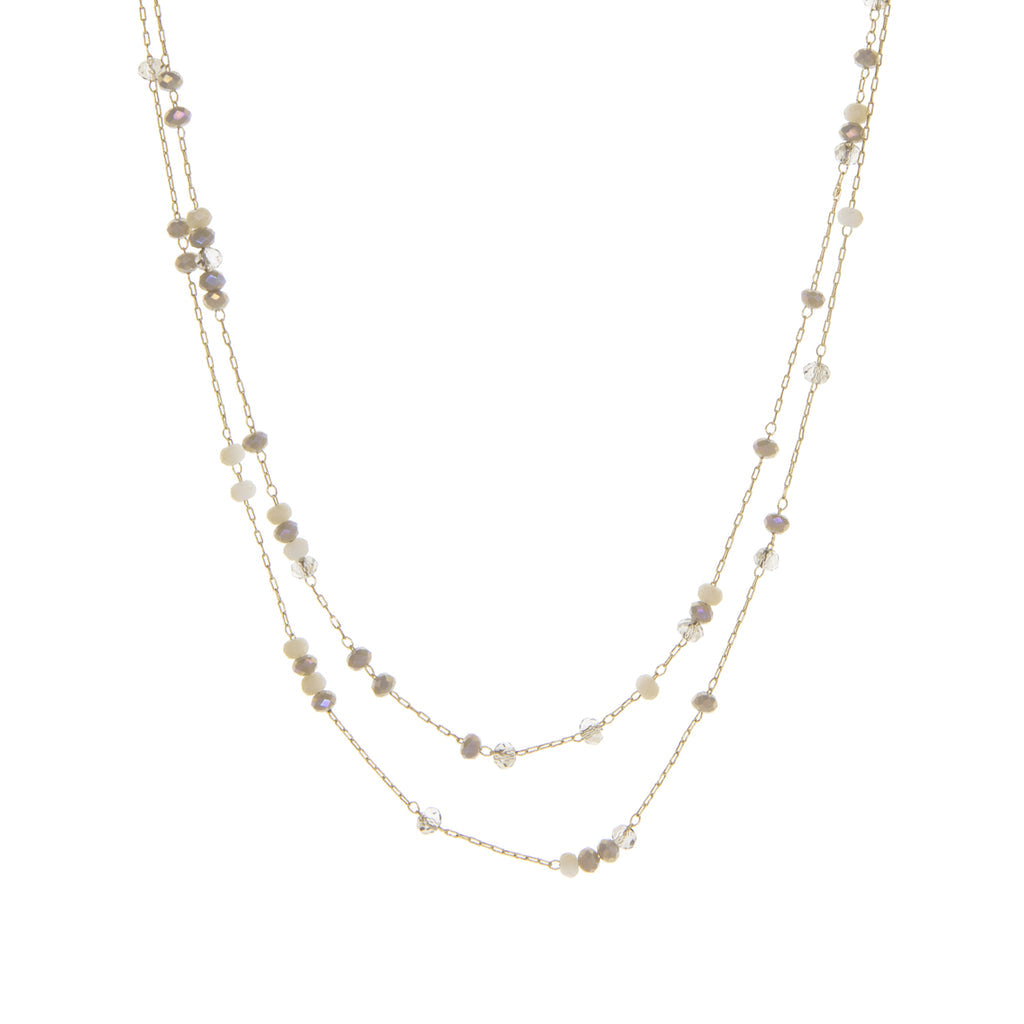 DELICATE LAYERED NECKLACE-GOLD NEUTRAL - Kingfisher Road - Online Boutique