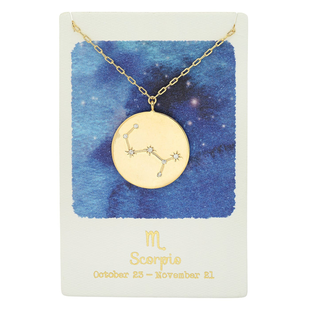 CELESTIAL COIN ZODIAC NECKLACE - Kingfisher Road - Online Boutique