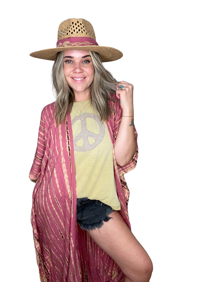 CALLIOPE DUSTER - BLUSH SHIBORI - Kingfisher Road - Online Boutique