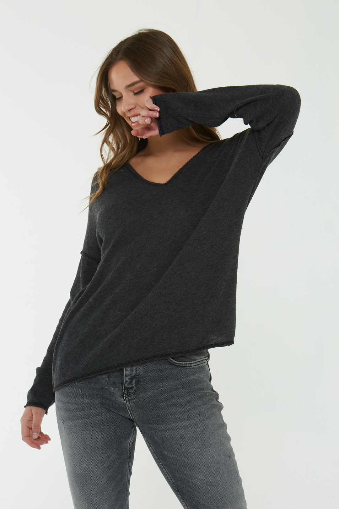 IN CASE TEXTURED SEAMED LONGSLEEVE - Kingfisher Road - Online Boutique