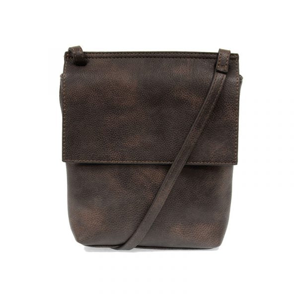 AIMEE FRONT FLAP CROSSBODY-DARK OAK - Kingfisher Road - Online Boutique