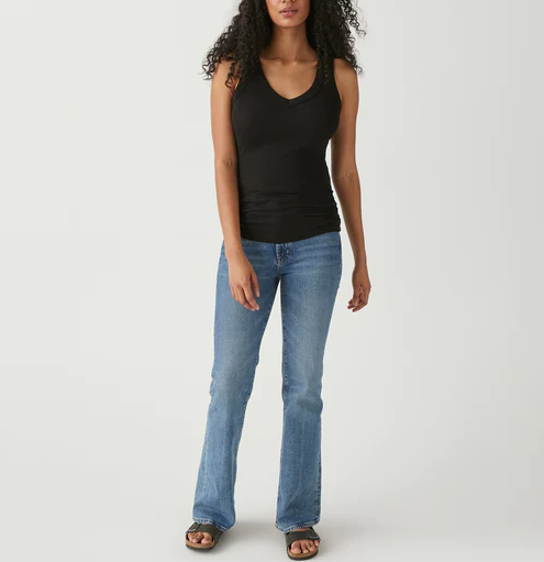 BLANCHE RUCHED SIDE TANK - BLACK - Kingfisher Road - Online Boutique