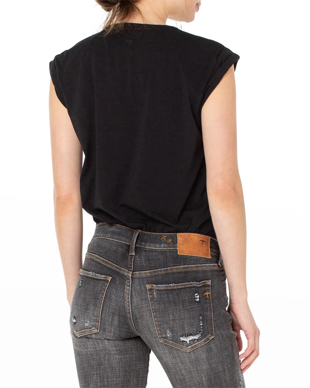 THE ROLLER S/S BASIC TOP - BLACK - Kingfisher Road - Online Boutique