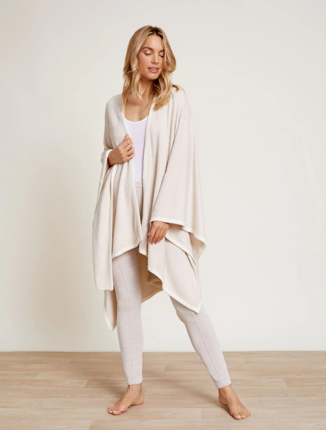 COZY CHIC LITE BORDERED WRAP-SEASHELL CREAM - Kingfisher Road - Online Boutique