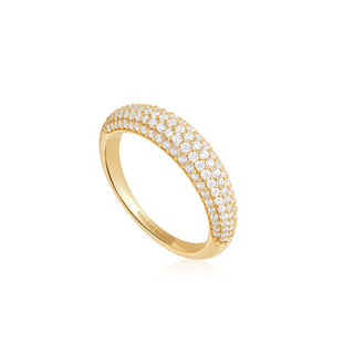 PAVE DOME RING-GOLD - Kingfisher Road - Online Boutique