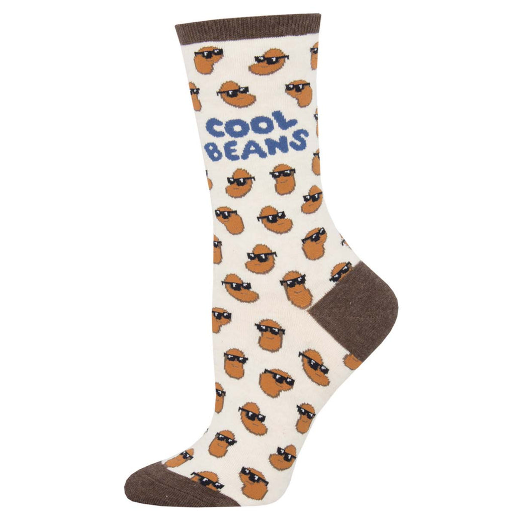 WOMEN COOL BEANS CREW SOCKS-IVORY HEATHER - Kingfisher Road - Online Boutique
