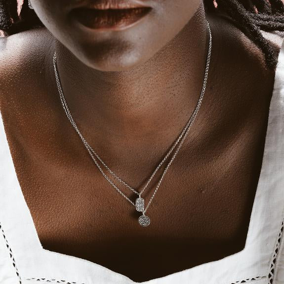 COSMOS TAG NECKLACE-STERLING SILVER - Kingfisher Road - Online Boutique