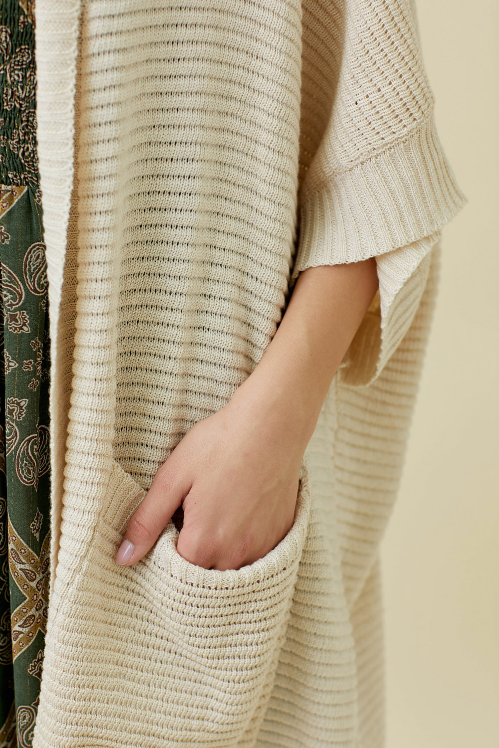 OVERSIZED RIB KNIT KIMONO SWEATER - Kingfisher Road - Online Boutique