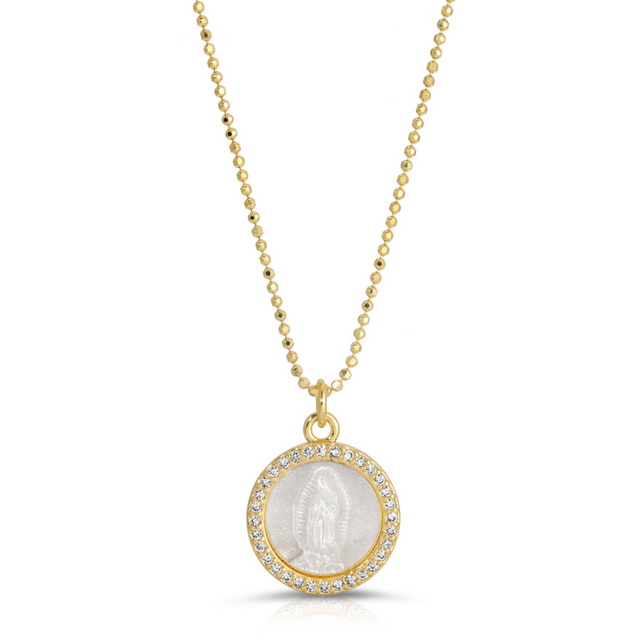 PETITE MOTHER MARY NECKLACE-GOLD - Kingfisher Road - Online Boutique