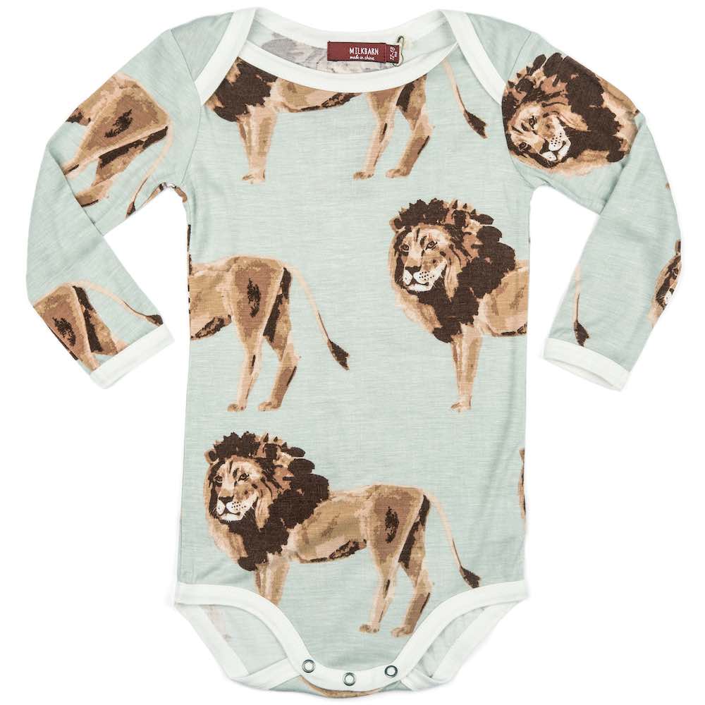 LION BAMBOO L/S  ONESIE - Kingfisher Road - Online Boutique