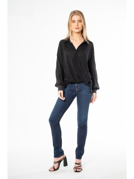 RIB CUFFS TOP LONG SLEEVE - BLACK - Kingfisher Road - Online Boutique