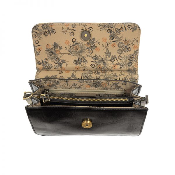 ARIA RING BAG GOLD HANDLE-BLACK - Kingfisher Road - Online Boutique