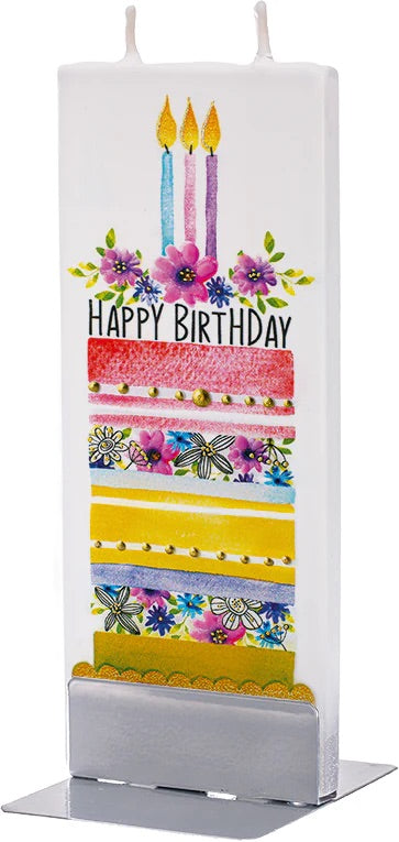 HAPPY BIRTHDAY LAYER CAKE CANDLE - Kingfisher Road - Online Boutique