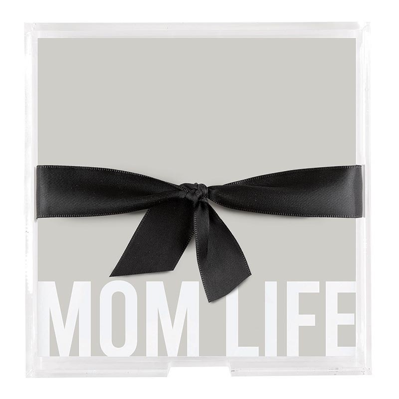 MOM LIFE SQUARE ACRYLIC NOTEPAPER TRAY - Kingfisher Road - Online Boutique
