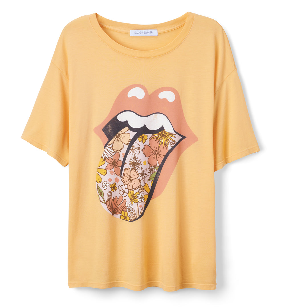 ROLLING STONES FLOWER/TONGUE TEE - Kingfisher Road - Online Boutique