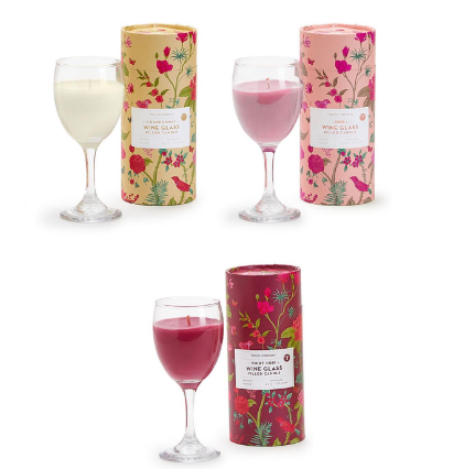 WINE GLASS CANDLE - Kingfisher Road - Online Boutique